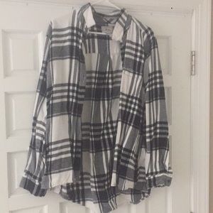 Bass flannel, black and white